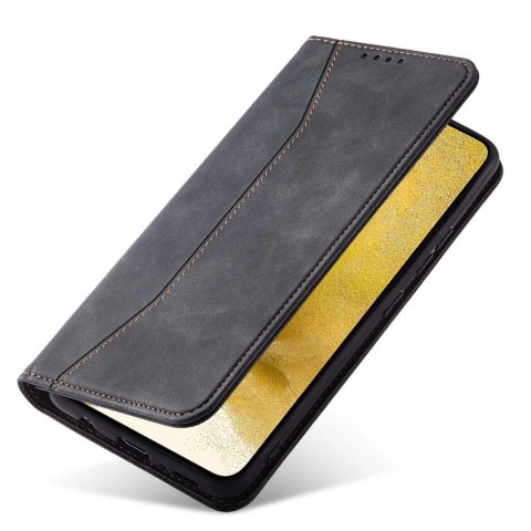 Magnet Fancy Case etui Samsung Galaxy S23 pokrowiec z klapką portfel podstawka czarne Magnet Fancy Case etui Samsung Galaxy S23 pokrowiec z klapką portfel podstawka czarne