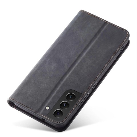 Magnet Fancy Case etui Samsung Galaxy S23 pokrowiec z klapką portfel podstawka czarne Magnet Fancy Case etui Samsung Galaxy S23 pokrowiec z klapką portfel podstawka czarne