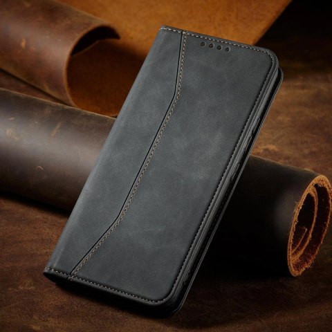 Magnet Fancy Case etui Samsung Galaxy S23 pokrowiec z klapką portfel podstawka czarne Magnet Fancy Case etui Samsung Galaxy S23 pokrowiec z klapką portfel podstawka czarne