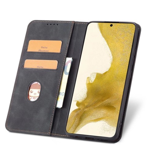 Magnet Fancy Case etui Samsung Galaxy S23 pokrowiec z klapką portfel podstawka czarne Magnet Fancy Case etui Samsung Galaxy S23 pokrowiec z klapką portfel podstawka czarne