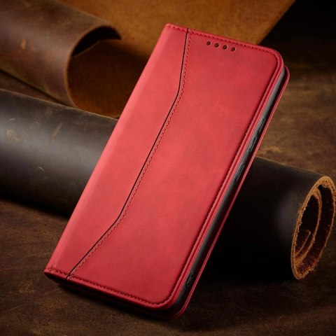 Magnet Fancy Case etui Samsung Galaxy S23 pokrowiec z klapką portfel podstawka czerwone Magnet Fancy Case etui Samsung Galaxy S23 pokrowiec z klapką portfel podstawka czerwone
