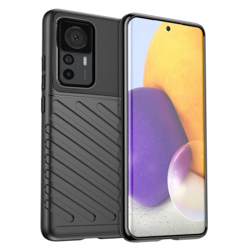 Thunder Case etui Xiaomi 12T Pro / Xiaomi 12T silikonowy pancerny pokrowiec czarne Thunder Case etui Xiaomi 12T Pro / Xiaomi 12T silikonowy pancerny pokrowiec czarne