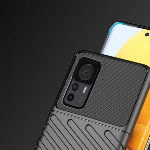 Thunder Case etui Xiaomi 12T Pro / Xiaomi 12T silikonowy pancerny pokrowiec czarne Thunder Case etui Xiaomi 12T Pro / Xiaomi 12T silikonowy pancerny pokrowiec czarne