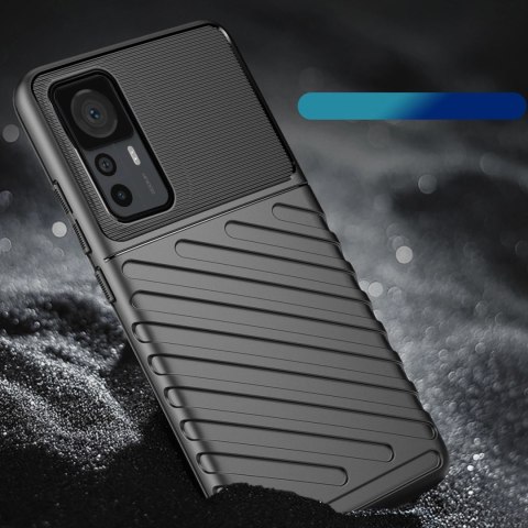 Thunder Case etui Xiaomi 12T Pro / Xiaomi 12T silikonowy pancerny pokrowiec czarne Thunder Case etui Xiaomi 12T Pro / Xiaomi 12T silikonowy pancerny pokrowiec czarne