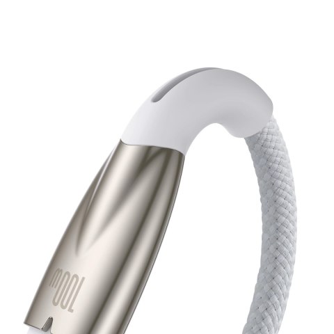 Baseus Glimmer Series kabel do szybkiego ładowania USB-A - USB-C 100W 480Mb/s 1m biały Baseus Glimmer Series kabel do szybkiego ładowania USB-A - USB-C 100W 480Mb/s 1m biały