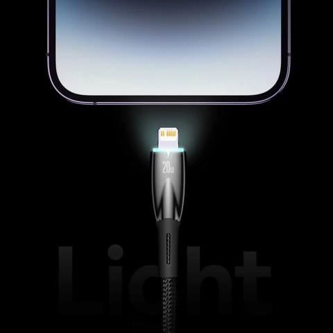 Baseus Glimmer Series kabel do szybkiego ładowania USB-A - USB-C 100W 480Mb/s 1m biały Baseus Glimmer Series kabel do szybkiego ładowania USB-A - USB-C 100W 480Mb/s 1m biały
