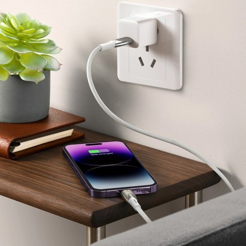 Baseus Glimmer Series kabel do szybkiego ładowania USB-A - USB-C 100W 480Mb/s 1m biały Baseus Glimmer Series kabel do szybkiego ładowania USB-A - USB-C 100W 480Mb/s 1m biały