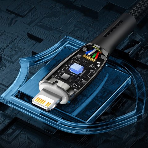 Baseus Glimmer Series kabel do szybkiego ładowania USB-A - USB-C 100W 480Mb/s 1m biały Baseus Glimmer Series kabel do szybkiego ładowania USB-A - USB-C 100W 480Mb/s 1m biały
