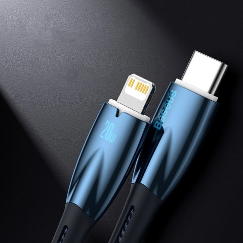 Baseus Glimmer Series kabel do szybkiego ładowania USB-A - USB-C 100W 480Mb/s 1m biały Baseus Glimmer Series kabel do szybkiego ładowania USB-A - USB-C 100W 480Mb/s 1m biały