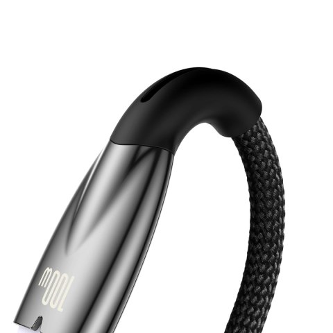 Baseus Glimmer Series kabel do szybkiego ładowania USB-A - USB-C 100W 480Mb/s 1m czarny Baseus Glimmer Series kabel do szybkiego ładowania USB-A - USB-C 100W 480Mb/s 1m czarny