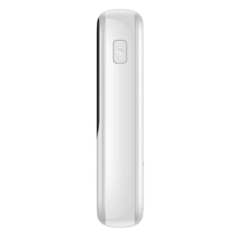 Baseus Qpow Digital Display powerbank z szybkim ładowaniem 10000mAh 22,5W QC/PD/SCP/FCP z wbudowanym kablem USB-C biały Baseus Qpow Digital Display powerbank z szybkim ładowaniem 10000mAh 22,5W QC/PD/SCP/FCP z wbudowanym kablem USB-C biały