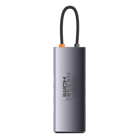Baseus StarJoy HUB 8w1 USB Typ C - 3x USB / HDMI / RJ45 (1Gbps) / czytnik kart SD i TF / USB Typ C PD szary (WKWG080113) Baseus StarJoy HUB 8w1 USB Typ C - 3x USB / HDMI / RJ45 (1Gbps) / czytnik kart SD i TF / USB Typ C PD szary (WKWG080113)