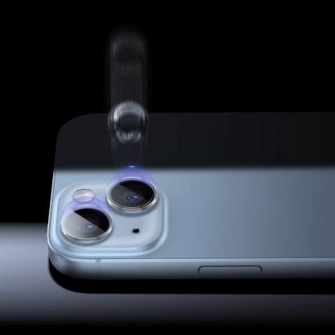 Baseus szkło hartowane na soczewki aparatu iPhone 14 / iPhone 14 Plus przezroczyste + zestaw czyszczący Baseus szkło hartowane na soczewki aparatu iPhone 14 / iPhone 14 Plus przezroczyste + zestaw czyszczący