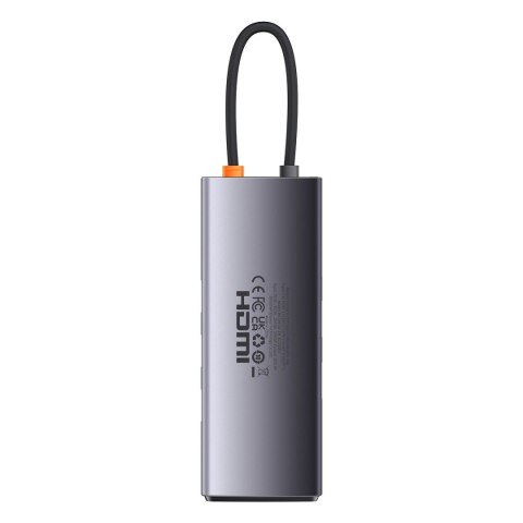 HUB 8w1 Baseus StarJoy USB-C do USB-C PD / 3x USB-A / HDMI / RJ-45 / SD TF - szary HUB 8w1 Baseus StarJoy USB-C do USB-C PD / 3x USB-A / HDMI / RJ-45 / SD TF - szary