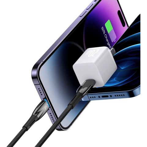 Kabel Baseus CADH000001 Lightning - USB-C PD 20W 480Mb/s 1m - czarny Kabel Baseus CADH000001 Lightning - USB-C PD 20W 480Mb/s 1m - czarny