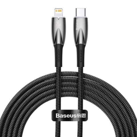 Kabel Baseus CADH000101 Lightning - USB-C PD 20W 480Mb/s 2m - czarny Kabel Baseus CADH000101 Lightning - USB-C PD 20W 480Mb/s 2m - czarny
