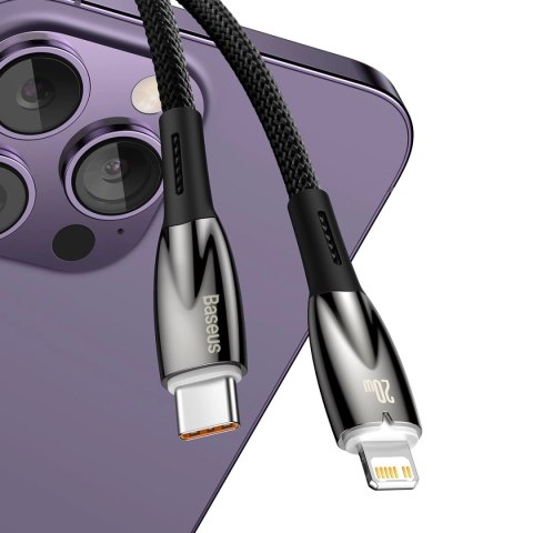 Kabel Baseus CADH000101 Lightning - USB-C PD 20W 480Mb/s 2m - czarny Kabel Baseus CADH000101 Lightning - USB-C PD 20W 480Mb/s 2m - czarny