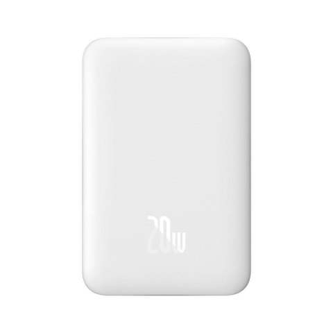 Powerbank Baseus Magnetic Mini 10000mAh USB-C PD 20W / MagSafe 15W - biały + kabel USB-C Powerbank Baseus Magnetic Mini 10000mAh USB-C PD 20W / MagSafe 15W - biały + kabel USB-C