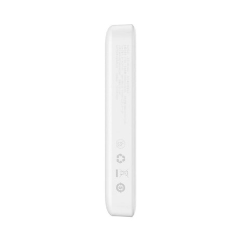 Powerbank Baseus Magnetic Mini 10000mAh USB-C PD 20W / MagSafe 15W - biały + kabel USB-C Powerbank Baseus Magnetic Mini 10000mAh USB-C PD 20W / MagSafe 15W - biały + kabel USB-C