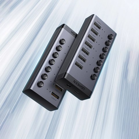 Ugreen wielofunkcyjny HUB 7w1 USB Typ C - 7x USB Typ A 3.0 PD DC 12V szary (CM481) Ugreen wielofunkcyjny HUB 7w1 USB Typ C - 7x USB Typ A 3.0 PD DC 12V szary (CM481)