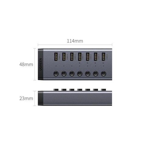 Ugreen wielofunkcyjny HUB 7w1 USB Typ C - 7x USB Typ A 3.0 PD DC 12V szary (CM481) Ugreen wielofunkcyjny HUB 7w1 USB Typ C - 7x USB Typ A 3.0 PD DC 12V szary (CM481)