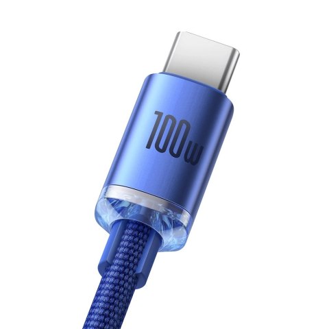 Baseus Crystal Shine Series kabel przewód USB do szybkiego ładowania i transferu danych USB Typ A - USB Typ C 100W 2m niebieski Baseus Crystal Shine Series kabel przewód USB do szybkiego ładowania i transferu danych USB Typ A - USB Typ C 100W 2m niebieski