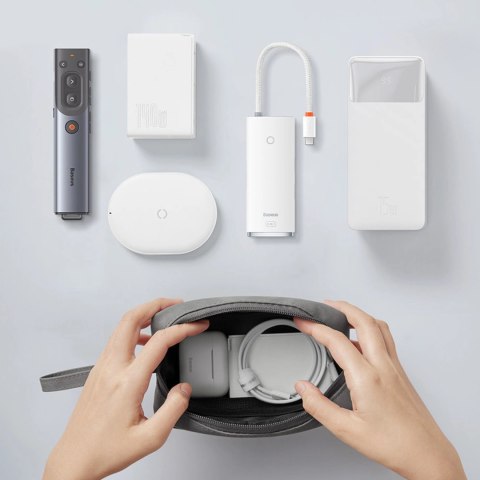 Baseus EasyJourney Series mała torba podróżna pokrowiec etui na telefon słuchawki i inne drobiazgi szara Baseus EasyJourney Series mała torba podróżna pokrowiec etui na telefon słuchawki i inne drobiazgi szara