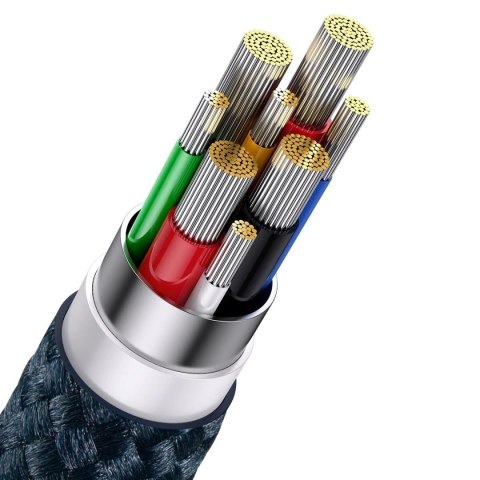 Baseus Flash Series II kabel USB Typ C / USB Typ A - USB Typ C / Lightning / micro USB 100 W 1,5 m niebieski (CASS030203) Baseus Flash Series II kabel USB Typ C / USB Typ A - USB Typ C / Lightning / micro USB 100 W 1,5 m niebieski (CASS030203)