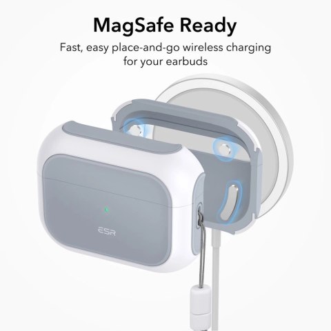 ESR Orbit Halolock z MagSafe na Apple AirPods Pro 1 / 2 - białe ESR Orbit Halolock z MagSafe na Apple AirPods Pro 1 / 2 - białe
