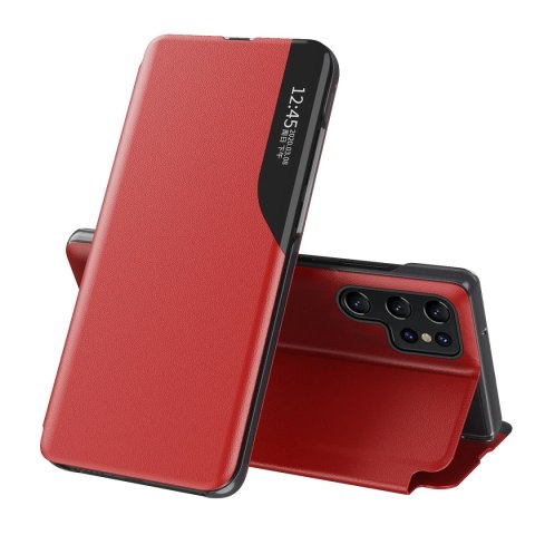 Eco Leather View Case etui do Samsung Galaxy S23 Ultra z klapką podstawka czerwone Eco Leather View Case etui do Samsung Galaxy S23 Ultra z klapką podstawka czerwone