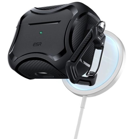 Etui ESR Cyber Armor Halolock z MagSafe na Apple AirPods Pro 1 / 2 - czarne Etui ESR Cyber Armor Halolock z MagSafe na Apple AirPods Pro 1 / 2 - czarne