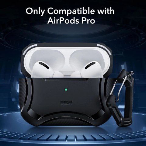Etui ESR Cyber Armor Halolock z MagSafe na Apple AirPods Pro 1 / 2 - czarne Etui ESR Cyber Armor Halolock z MagSafe na Apple AirPods Pro 1 / 2 - czarne