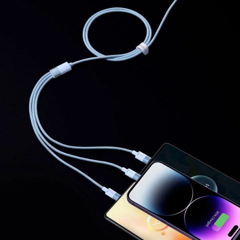 Kabel 3w1 USB - micro USB / Lightning / USB C 3.5A 1.2m Baseus StarSpeed - czarny Kabel 3w1 USB - micro USB / Lightning / USB C 3.5A 1.2m Baseus StarSpeed - czarny