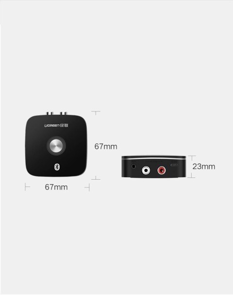 Ugreen adapter odbiornik Bluetooth 5.1 aptX 2RCA / 3,5 mm mini jack czarny (40759) Ugreen adapter odbiornik Bluetooth 5.1 aptX 2RCA / 3,5 mm mini jack czarny (40759)