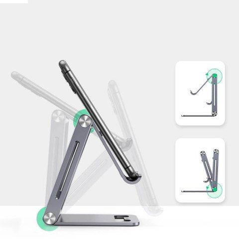 Ugreen metalowa aluminiowa składana podstawka na telefon tablet szary (LP263 80708) Ugreen metalowa aluminiowa składana podstawka na telefon tablet szary (LP263 80708)