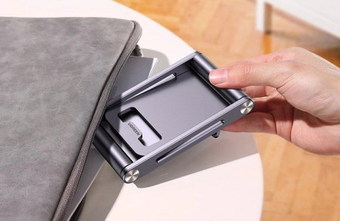 Ugreen metalowa aluminiowa składana podstawka na telefon tablet szary (LP263 80708) Ugreen metalowa aluminiowa składana podstawka na telefon tablet szary (LP263 80708)