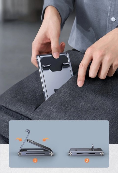 Ugreen metalowa aluminiowa składana podstawka na telefon tablet szary (LP263 80708) Ugreen metalowa aluminiowa składana podstawka na telefon tablet szary (LP263 80708)