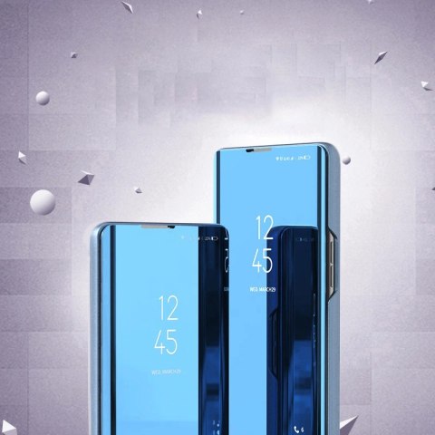 Clear View Case etui do Samsung Galaxy A14 pokrowiec z klapką niebieskie