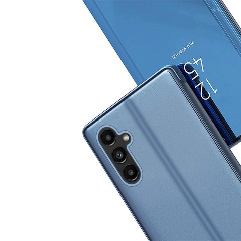 Clear View Case etui do Samsung Galaxy A14 pokrowiec z klapką niebieskie