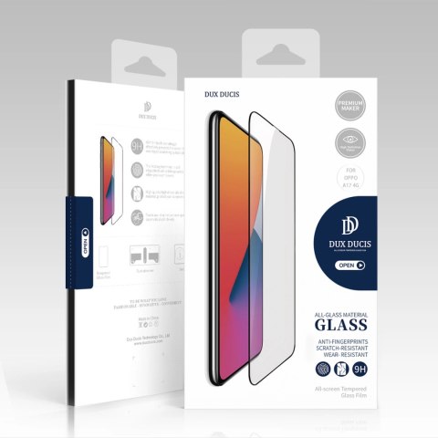 Dux Ducis 9D Tempered Glass szkło hartowane Oppo A17 9H z czarną ramką Dux Ducis 9D Tempered Glass szkło hartowane Oppo A17 9H z czarną ramką