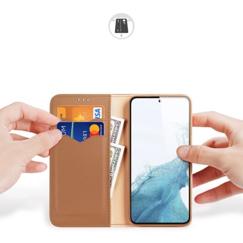 Dux Ducis Hivo etui Samsung Galaxy S23 pokrowiec z klapką portfel podstawka blokada RFID brązowe Dux Ducis Hivo etui Samsung Galaxy S23 pokrowiec z klapką portfel podstawka blokada RFID brązowe