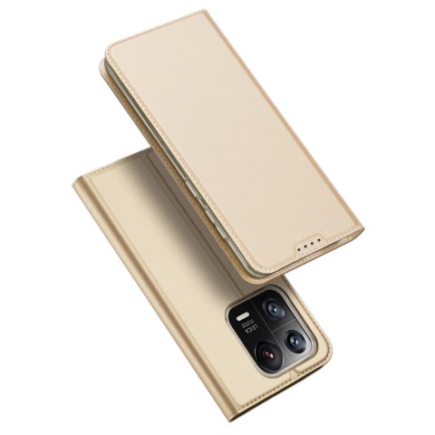 Dux Ducis Skin Pro etui Xiaomi 13 Pro pokrowiec z klapką portfel na kartę podstawka złote Dux Ducis Skin Pro etui Xiaomi 13 Pro pokrowiec z klapką portfel na kartę podstawka złote