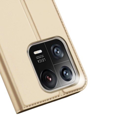 Dux Ducis Skin Pro etui Xiaomi 13 Pro pokrowiec z klapką portfel na kartę podstawka złote Dux Ducis Skin Pro etui Xiaomi 13 Pro pokrowiec z klapką portfel na kartę podstawka złote