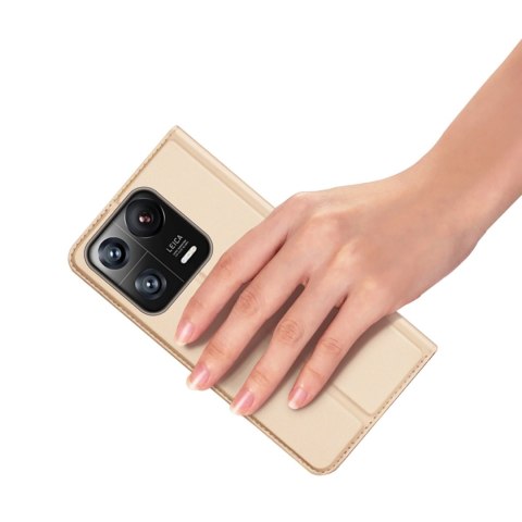 Dux Ducis Skin Pro etui Xiaomi 13 Pro pokrowiec z klapką portfel na kartę podstawka złote Dux Ducis Skin Pro etui Xiaomi 13 Pro pokrowiec z klapką portfel na kartę podstawka złote