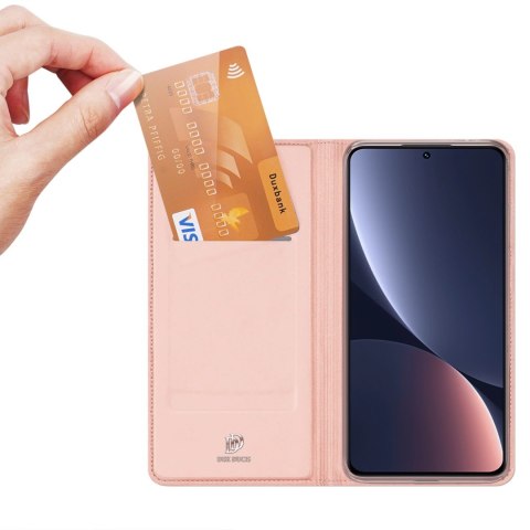 Dux Ducis Skin Pro etui Xiaomi 13 pokrowiec z klapką portfel na kartę podstawka różowe Dux Ducis Skin Pro etui Xiaomi 13 pokrowiec z klapką portfel na kartę podstawka różowe