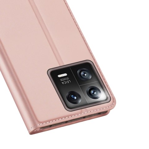 Dux Ducis Skin Pro etui Xiaomi 13 pokrowiec z klapką portfel na kartę podstawka różowe Dux Ducis Skin Pro etui Xiaomi 13 pokrowiec z klapką portfel na kartę podstawka różowe