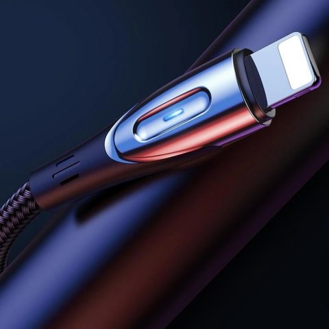 Kabel Joyroom Sharp Series S-M411 USB-A / Lightning 3A 1.2m ze wskaźnikiem ładowania - czarny Kabel Joyroom Sharp Series S-M411 USB-A / Lightning 3A 1.2m ze wskaźnikiem ładowania - czarny