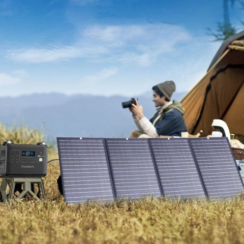 Ładowarka Choetech SC010 solarna turystyczna składana 160W - czarna Ładowarka Choetech SC010 solarna turystyczna składana 160W - czarna