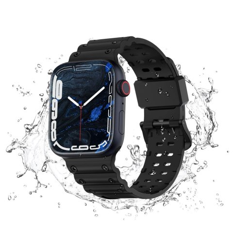 Strap Triple Protection pasek Apple Watch Ultra, SE, 9 ,8, 7, 6, 5, 4, 3, 2, 1 (49, 45, 44, 42 mm) opaska bransoleta czarny Strap Triple Protection pasek Apple Watch Ultra, SE, 9 ,8, 7, 6, 5, 4, 3, 2, 1 (49, 45, 44, 42 mm) opaska bransoleta czarny