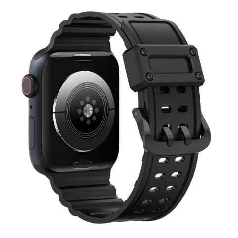 Strap Triple Protection pasek Apple Watch Ultra, SE, 9 ,8, 7, 6, 5, 4, 3, 2, 1 (49, 45, 44, 42 mm) opaska bransoleta czarny Strap Triple Protection pasek Apple Watch Ultra, SE, 9 ,8, 7, 6, 5, 4, 3, 2, 1 (49, 45, 44, 42 mm) opaska bransoleta czarny
